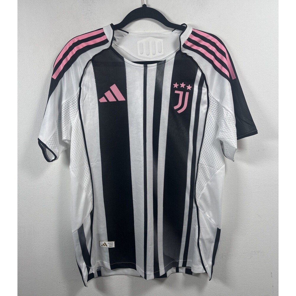 adidas Juventus Yildiz #10 Soccer Jersey Men's Medium White Black Pink